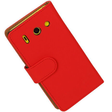 Huawei Ascend G510 Effen Booktype Wallet Hoesje Rood