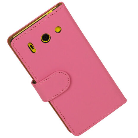 Huawei Ascend G510 Effen Booktype Wallet Hoesje Roze