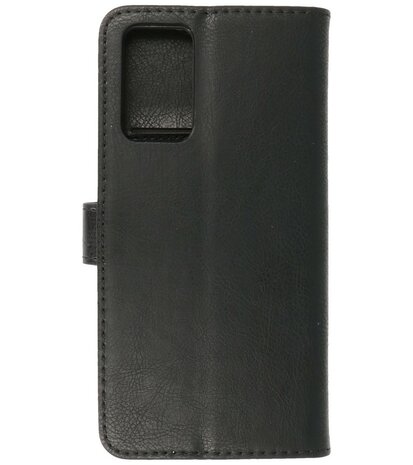 Oppo A96 Hoesje Book Case Portemonnee Telefoonhoesje - Zwart