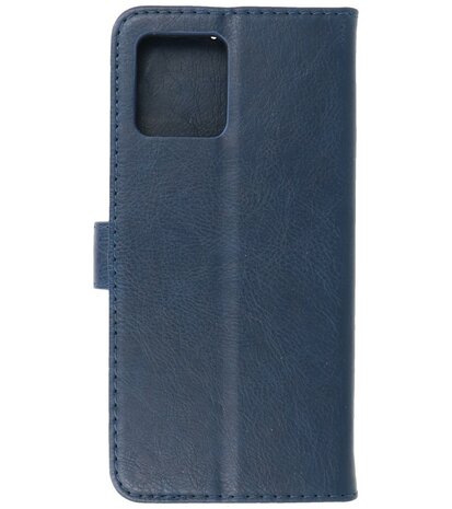 Motorola Moto G72 Hoesje Book Case Portemonnee Telefoonhoesje - Navy