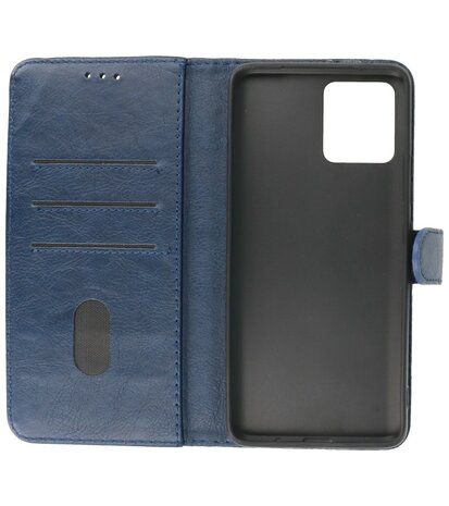 Motorola Moto G72 Hoesje Book Case Portemonnee Telefoonhoesje - Navy