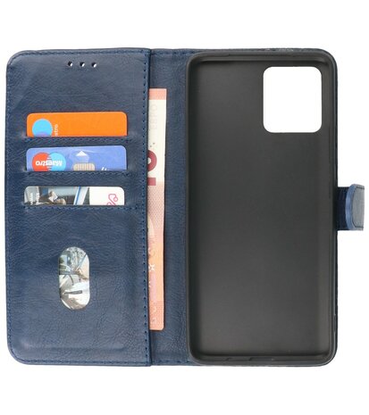 Motorola Moto G72 Hoesje Book Case Portemonnee Telefoonhoesje - Navy