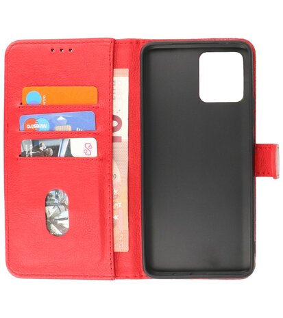 Motorola Moto G72 Hoesje Book Case Portemonnee Telefoonhoesje - Rood