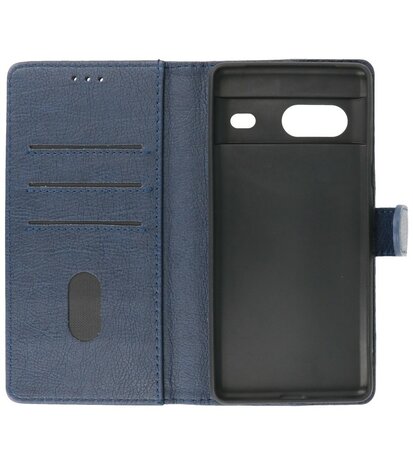 Google Pixel 7 Hoesje Book Case Portemonnee Telefoonhoesje - Navy