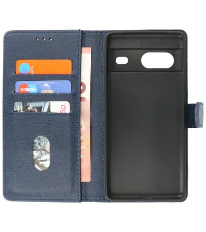 Google Pixel 7 Hoesje Book Case Portemonnee Telefoonhoesje - Navy