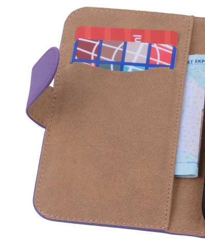 LG G2 Mini Effen Booktype Wallet Hoesje Paars
