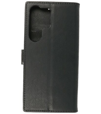 Samsung Galaxy S23 Ultra Hoesje Book Case Portemonnee Telefoonhoesje - Zwart