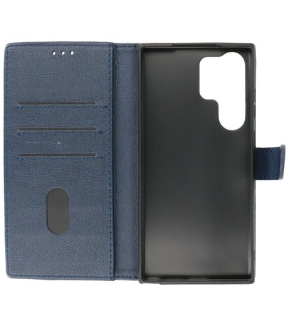 Samsung Galaxy S23 Ultra Hoesje Book Case Portemonnee Telefoonhoesje - Navy