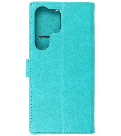 Samsung Galaxy S23 Ultra Hoesje Book Case Portemonnee Telefoonhoesje - Groen