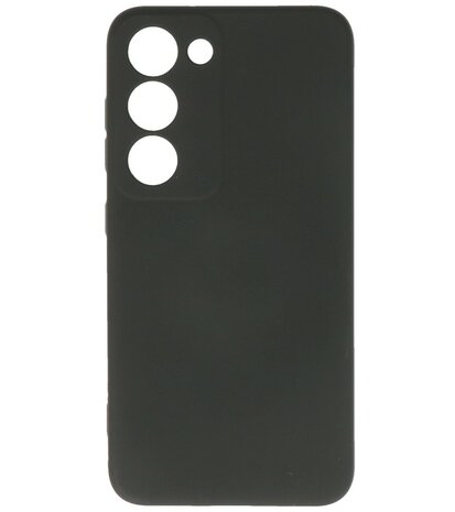 2.0mm Dikke Fashion Telefoonhoesje Siliconen Hoesje voor de Samsung Galaxy S23 Plus - Zwart