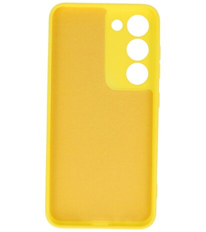 2.0mm Dikke Fashion Telefoonhoesje Siliconen Hoesje voor de Samsung Galaxy S23 Plus - Geel