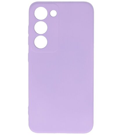 2.0mm Dikke Fashion Telefoonhoesje Siliconen Hoesje voor de Samsung Galaxy S23 Plus - Paars
