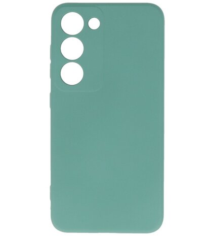 2.0mm Dikke Fashion Telefoonhoesje Siliconen Hoesje voor de Samsung Galaxy S23 Plus - Donker Groen