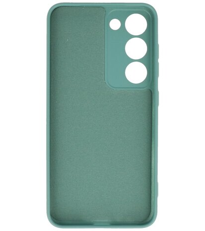 2.0mm Dikke Fashion Telefoonhoesje Siliconen Hoesje voor de Samsung Galaxy S23 Plus - Donker Groen