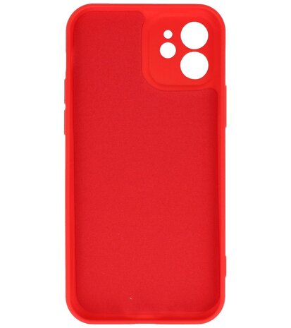 2.0mm Dikke Fashion Telefoonhoesje Siliconen Hoesje voor de iPhone 12 - Rood