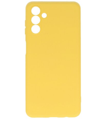 Samsung Galaxy A24 4G Hoesje - 2.0mm Dikke Fashion Telefoonhoesje Backcover - Siliconen Hoesje - Geel