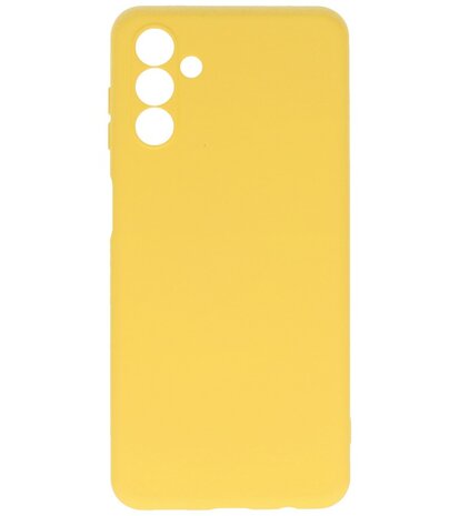 Samsung Galaxy A24 4G Hoesje - 2.0mm Dikke Fashion Telefoonhoesje Backcover - Siliconen Hoesje - Geel