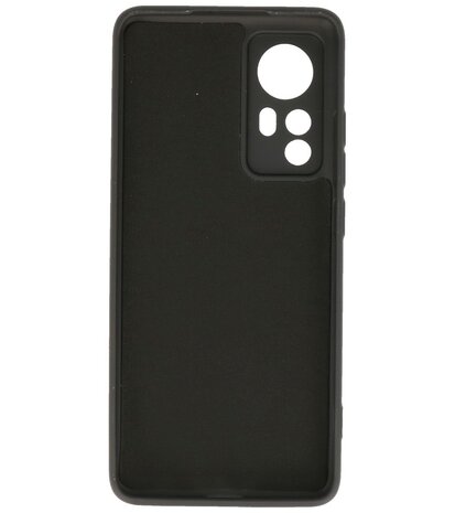 Xiaomi 12 Hoesje - 2.0mm Dikke Fashion Telefoonhoesje Backcover - Siliconen Hoesje - Zwart