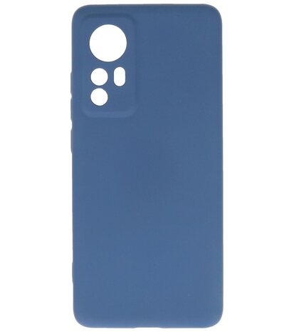 Xiaomi 12 Hoesje - 2.0mm Dikke Fashion Telefoonhoesje Backcover - Siliconen Hoesje - Navy