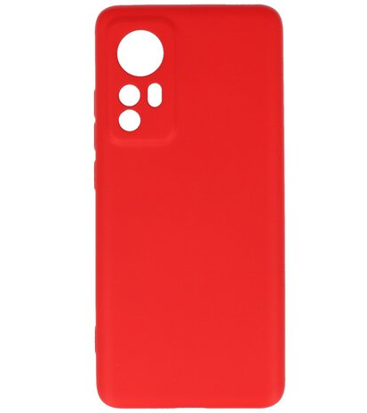 Xiaomi 12 Hoesje - 2.0mm Dikke Fashion Telefoonhoesje Backcover - Siliconen Hoesje - Rood