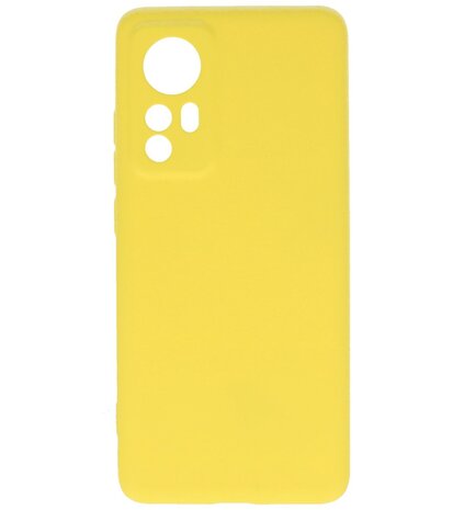 Xiaomi 12 Hoesje - 2.0mm Dikke Fashion Telefoonhoesje Backcover - Siliconen Hoesje - Geel