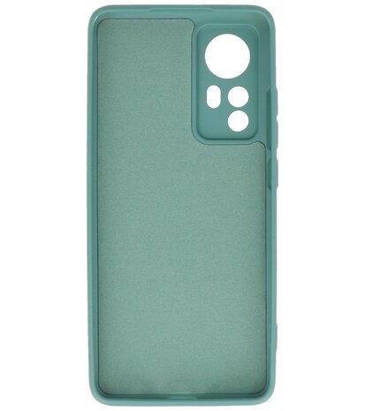 Xiaomi 12 Hoesje - 2.0mm Dikke Fashion Telefoonhoesje Backcover - Siliconen Hoesje - Donker Groen