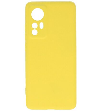 Xiaomi 12 Pro Hoesje - 2.0mm Dikke Fashion Telefoonhoesje Backcover - Siliconen Hoesje - Geel
