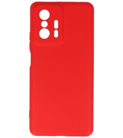 Xiaomi 11T Hoesje - 2.0mm Dikke Fashion Telefoonhoesje Backcover - Siliconen Hoesje - Rood