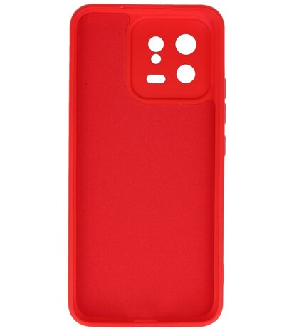 Xiaomi 13 5G Hoesje - 2.0mm Dikke Fashion Telefoonhoesje Backcover - Siliconen Hoesje - Rood