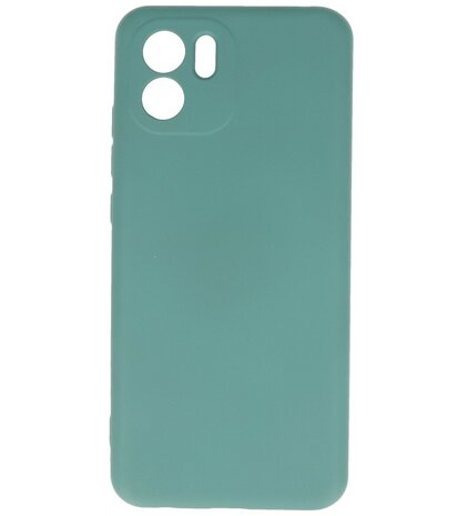 Xiaomi Redmi A1 Hoesje - 2.0mm Dikke Fashion Telefoonhoesje Backcover - Siliconen Hoesje - Donker Groen