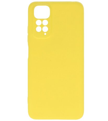 Xiaomi Redmi Note 11 4G Hoesje - 2.0mm Dikke Fashion Telefoonhoesje Backcover - Siliconen Hoesje - Geel