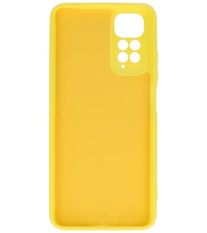 Xiaomi Redmi Note 11 4G Hoesje - 2.0mm Dikke Fashion Telefoonhoesje Backcover - Siliconen Hoesje - Geel