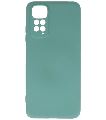 Xiaomi Redmi Note 11 4G Hoesje - 2.0mm Dikke Fashion Telefoonhoesje Backcover - Siliconen Hoesje - Donker Groen