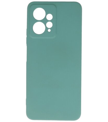 Xiaomi Redmi Note 12 4G Hoesje - 2.0mm Dikke Fashion Telefoonhoesje Backcover - Siliconen Hoesje - Donker Groen