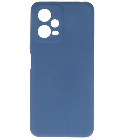 Xiaomi Redmi Note 12 5G Hoesje - 2.0mm Dikke Fashion Telefoonhoesje Backcover - Siliconen Hoesje - Navy