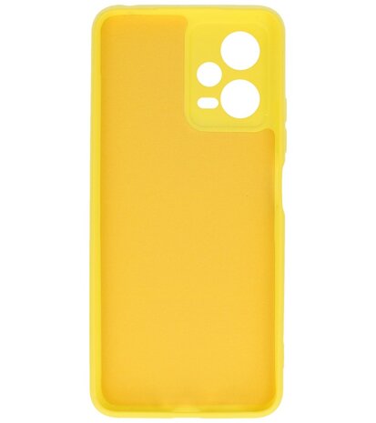 Xiaomi Redmi Note 12 5G Hoesje - 2.0mm Dikke Fashion Telefoonhoesje Backcover - Siliconen Hoesje - Geel