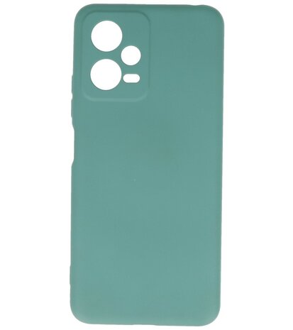 Xiaomi Poco X5 Hoesje - 2.0mm Dikke Fashion Telefoonhoesje Backcover - Siliconen Hoesje - Donker Groen
