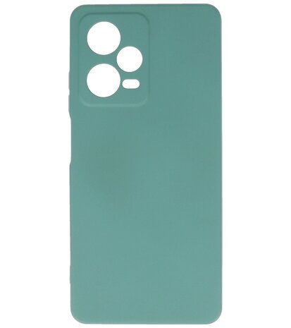 Xiaomi Redmi Note 12 Pro Plus 5G Hoesje - 2.0mm Dikke Fashion Telefoonhoesje Backcover - Siliconen Hoesje - Donker Groen