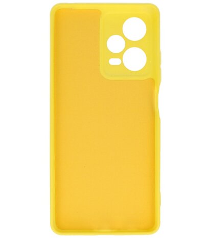 Xiaomi Redmi Note 12 Pro Plus 5G Hoesje - 2.0mm Dikke Fashion Telefoonhoesje Backcover - Siliconen Hoesje - Geel