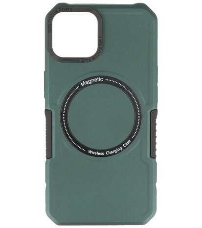 MagSafe Hoesje - Shockproof Back Cover voor de iPhone 11 - Donker Groen