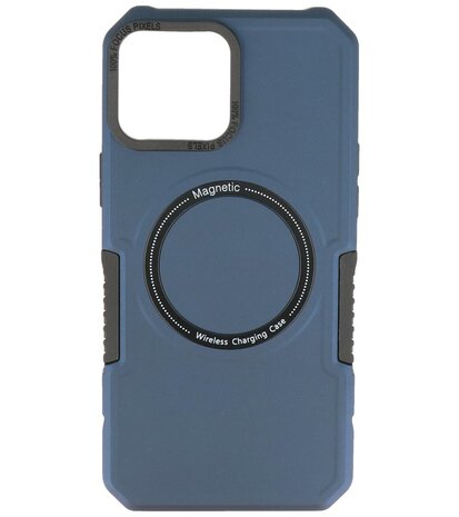 MagSafe Hoesje - Shockproof Back Cover voor de iPhone 12 Pro Max - Navy