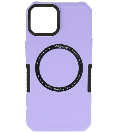 MagSafe Hoesje - Shockproof Back Cover voor de iPhone 13 - Paars