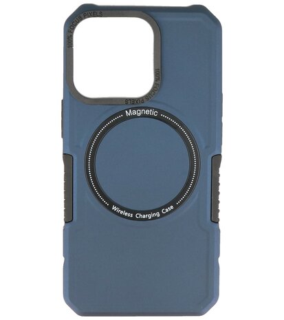 MagSafe Hoesje - Shockproof Back Cover voor de iPhone 13 Pro - Navy
