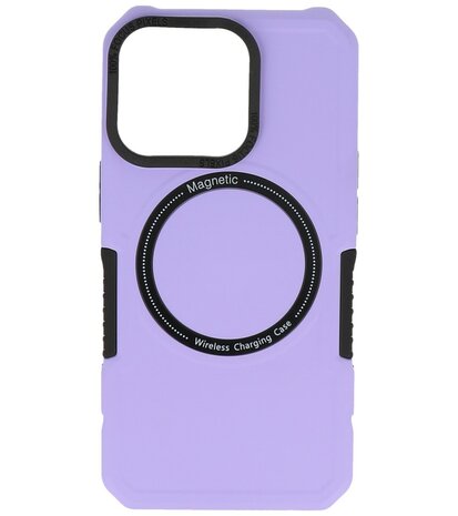 MagSafe Hoesje - Shockproof Back Cover voor de iPhone 13 Pro - Paars