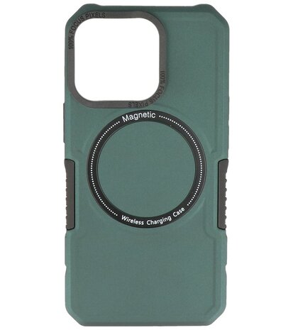 MagSafe Hoesje - Shockproof Back Cover voor de iPhone 13 Pro - Donker Groen