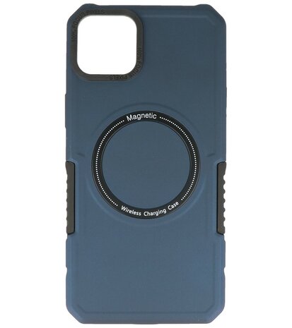 MagSafe Hoesje - Shockproof Back Cover voor de iPhone 14 Plus - Navy