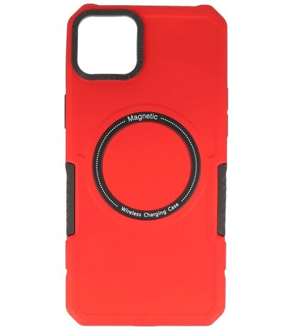 MagSafe Hoesje - Shockproof Back Cover voor de iPhone 14 Plus - Rood
