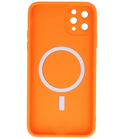 MagSafe Hoesje met Camera Beschermer voor iPhone 11 Pro Oranje