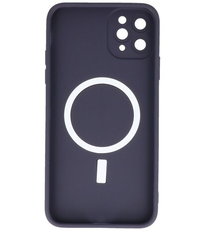 MagSafe Hoesje met Camera Beschermer voor iPhone 11 Pro Max Nacht Paars