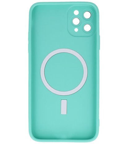 MagSafe Hoesje met Camera Beschermer voor iPhone 11 Pro Max Turquoise